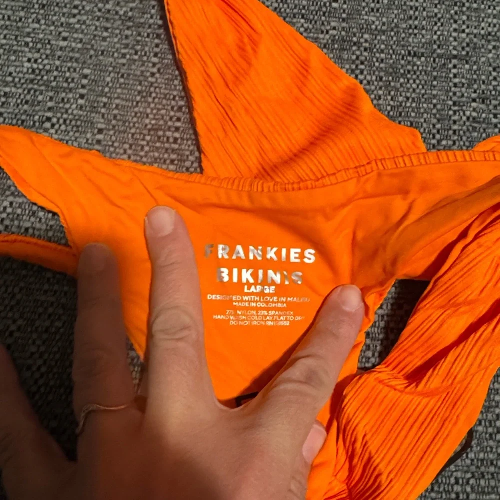 Frankie's Bikinis Bright Orange Bikini Set - Picture 3 of 6